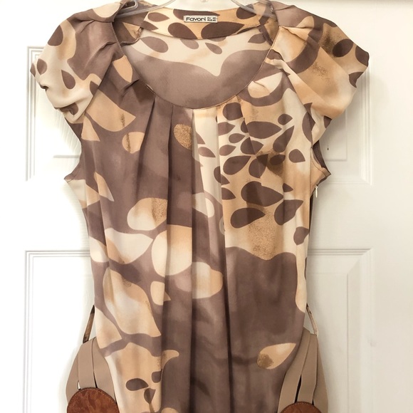 European Designer Favori Silky Belted Dress - Picture 6 of 16